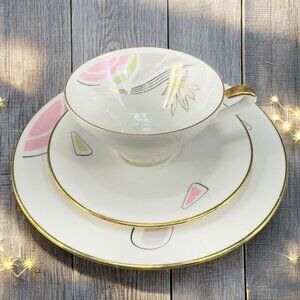 Seltmann Weiden Bavaria Germany Porcelain 3 Piece Set Plate Teacup And Saucer